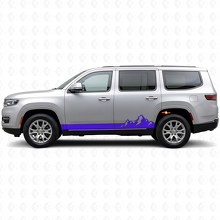 Autocollant latéral en vinyle à fines rayures de montagnes pour Jeep Wagoneer 2022+_2