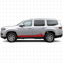 Autocollant latéral en vinyle à fines rayures de montagnes pour Jeep Wagoneer 2022+_3