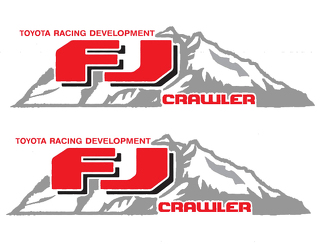 2 Toyota FJ CRAWLER Mountain Deer Hunter Decal TRD racing development side vinyl sticker sticker