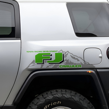 Paire d'autocollants vinyle latéraux de montagne style TRD pour Toyota FJ Cruiser_3