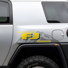 Paire d'autocollants vinyle latéraux de montagne style TRD pour Toyota FJ Cruiser_4