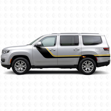 Autocollant vinyle latéral à doubles rayures pour Jeep Wagoneer 2022+_2