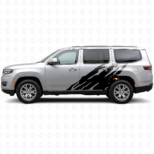 Autocollant vinyle latéral avec motif éclaboussures de boue pour Jeep Wagoneer 2022+_1