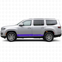 Déco autocollante latérale à rayures entrelacées pour Jeep Wagoneer 2022+_2