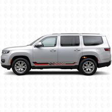 Autocollant Vinyle Bandes Latérales Drapeau à Damier pour Jeep Wagoneer 2022+_3