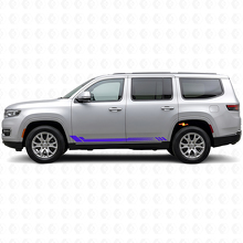 Autocollant latéral en vinyle Rayures Nid d'abeille pour Jeep Wagoneer 2022+_2