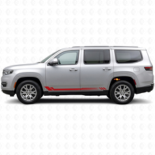 Autocollant latéral en vinyle Rayures Nid d'abeille pour Jeep Wagoneer 2022+_3