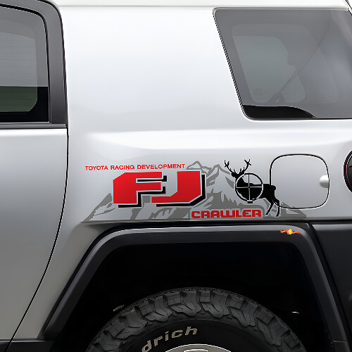Kit d'autocollants latéraux en vinyle FJ Crawler Mountain Deer pour Toyota FJ Cruiser