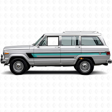 Autocollant Vinyle Bandes Triples Latéral de Porte pour Jeep Wagoneer 1963-1991_2