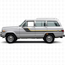 Autocollant Vinyle Latéral à Double Bande pour Jeep Wagoneer 1963-1991_2