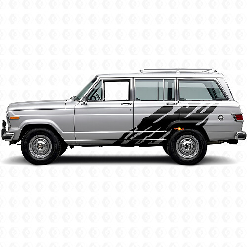Sticker vinyle latéral avec motif éclaboussures de boue pour Jeep Wagoneer 1963-1991_1