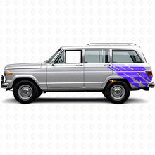 Autocollant en vinyle graphique éclaboussures de boue arrière latéral pour Jeep Wagoneer 1963-1991_2