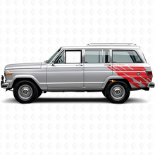 Autocollant en vinyle graphique éclaboussures de boue arrière latéral pour Jeep Wagoneer 1963-1991_3
