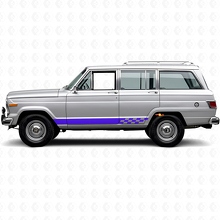 Autocollant Vinyle Latéral à Rayures à Damier pour Jeep Wagoneer 1963-1991_2