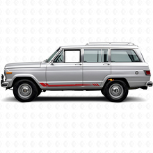 Autocollant latéral en vinyle rayures nid d'abeille pour Jeep Wagoneer 1963-1991_3