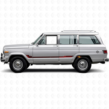 Autocollant en vinyle à bandes latérales style course pour Jeep Wagoneer 1963-1991_3