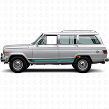 Décalcomanie latérale en vinyle à rayures droites vintage pour Jeep Wagoneer 1963-1991_2