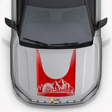 Autocollant en vinyle style montagnes Compass pour capot Jeep Compass 2026_2