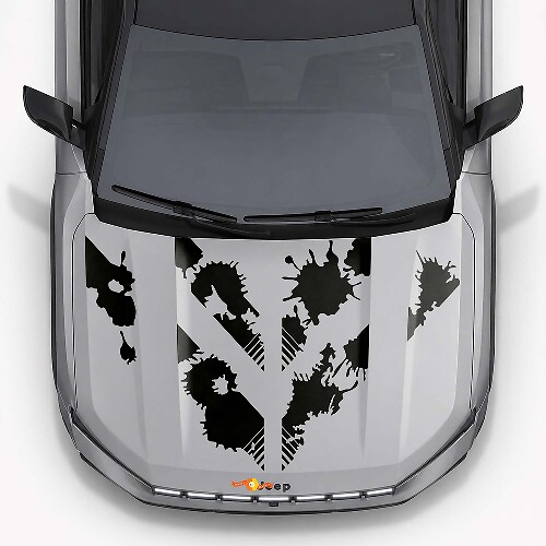 Autocollant en vinyle style éclaboussures de boue pour capot Jeep Compass 2026_1