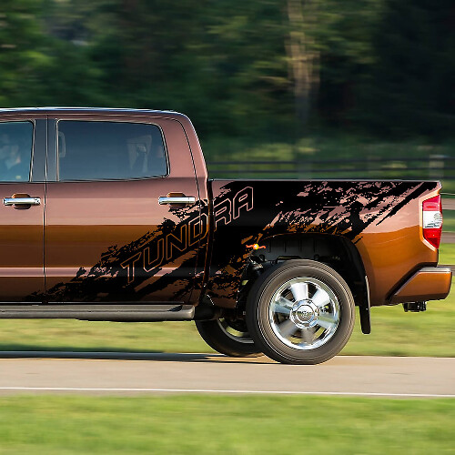 Autocollant latéral en vinyle style éclaboussures de boue pour Toyota Tundra