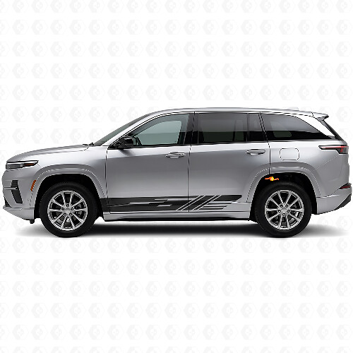 Autocollant en vinyle à bandes latérales décorées pour Jeep Wagoneer S 2024+_1