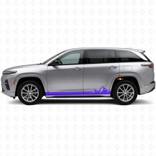 Autocollant Vinyle Latéral Rayures Fines Montagnes pour Jeep Wagoneer S 2024+_2