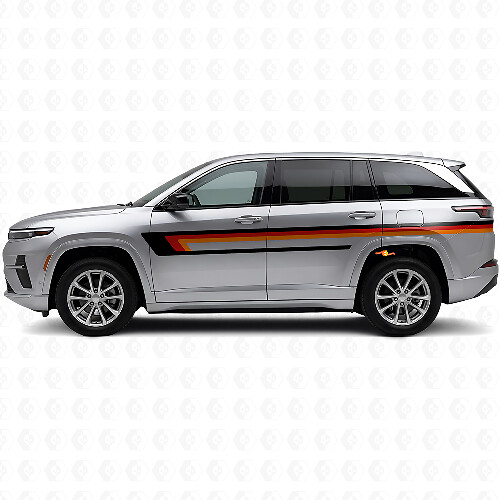 Autocollant Vinyle Latéral à Triple Bandes pour Porte Jeep Wagoneer S 2024+_1