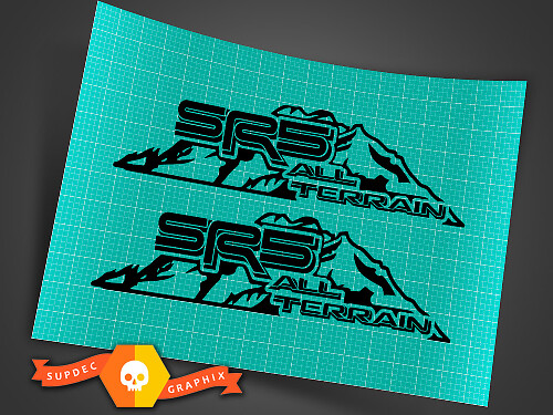 TOYOTA SR5 4X4 ALL TERRAIN DECAL Montagne TRD racing développement côté vinyle autocollant autocollant 3