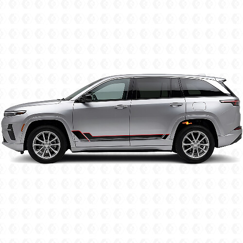 Autocollant en vinyle pour bas de caisse à bandes jumelles pour Jeep Wagoneer S 2024+_1