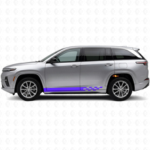 Autocollant vinyle latéral à rayures à damier pour Jeep Wagoneer S 2024+_2