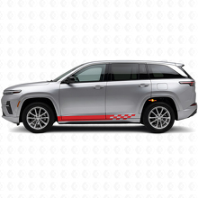 Autocollant vinyle latéral à rayures à damier pour Jeep Wagoneer S 2024+_3