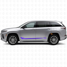 Décalcomanie latérale en vinyle à rayures nid d'abeille pour Jeep Wagoneer S 2024+_2