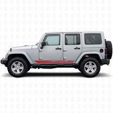 Autocollant en vinyle à rayures latérales incurvées à damier pour Jeep Wrangler JK 2007-2018_3