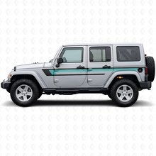 Autocollant en vinyle à triple bandes pour porte Jeep Wrangler JK 2007-2018_2