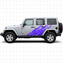 Autocollant vinyl latéral graphique éclaboussures de boue pour Jeep Wrangler JK 2007-2018_2