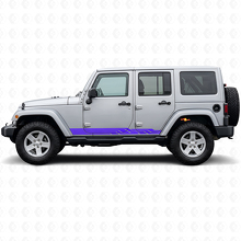 Autocollant latéral en vinyle à rayures entrelacées pour Jeep Wrangler JK 2007-2018_2