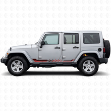 Autocollant en vinyle à rayures latérales damier pour Jeep Wrangler JK 2007-2018_3