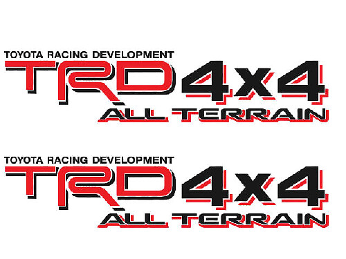Ensemble d'autocollants latéraux en vinyle TRD 4x4 Tout Terrain