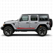 Autocollant vinyle à bandes latérales incurvées à damier pour Jeep Wrangler JL 2018+_3