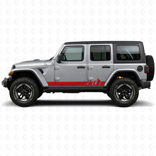 Autocollant latéral en vinyle à larges bandes et montagnes pour Jeep Wrangler JL 2018+_3