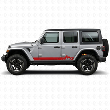 Autocollant latéral en vinyle style montagnes pour Jeep Wrangler JL 2018+_3