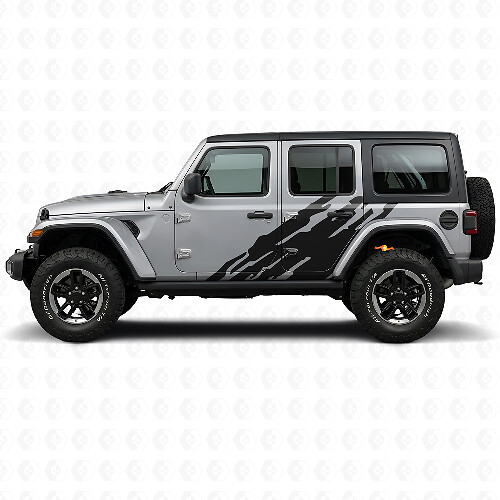 Autocollant Vinyle Latéral Graphique Projection de Boue pour Jeep Wrangler JL 2018+