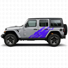 Autocollant Vinyle Latéral Graphique Projection de Boue pour Jeep Wrangler JL 2018+_2