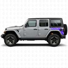 Autocollant vinyle graphique d'éclaboussures de boue arrière latéral pour Jeep Wrangler JL 2018+_2