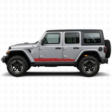Autocollant latéral en vinyle à rayures entrelacées pour Jeep Wrangler JL 2018+_3