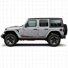 Autocollant Vinyle Bande Latérale à Damier pour Jeep Wrangler JL 2018+_3
