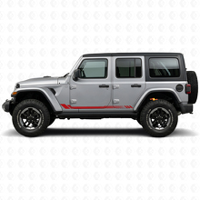 Autocollant latéral à rayures nid d'abeille pour Jeep Wrangler JL 2018+_3