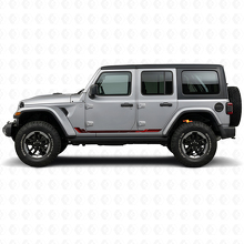 Autocollant Vinyle Bandes Latérales Style Course pour Jeep Wrangler JL 2018+_3