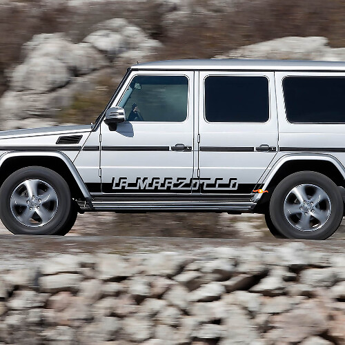 Autocollant vinyle latéral bande de course personnalisée pour Mercedes-Benz Classe G_1