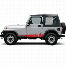Autocollant Vinyle Latéral Bandes Large Montagnes pour Jeep Wrangler YJ 1987-1995_3